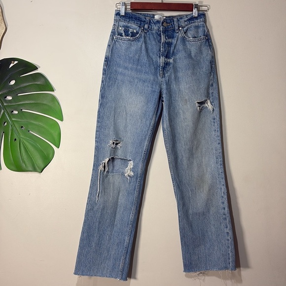 Anine Bing Olsen Jeans Destructed Lake Indigo Sz. 24 - Picture 5 of 15